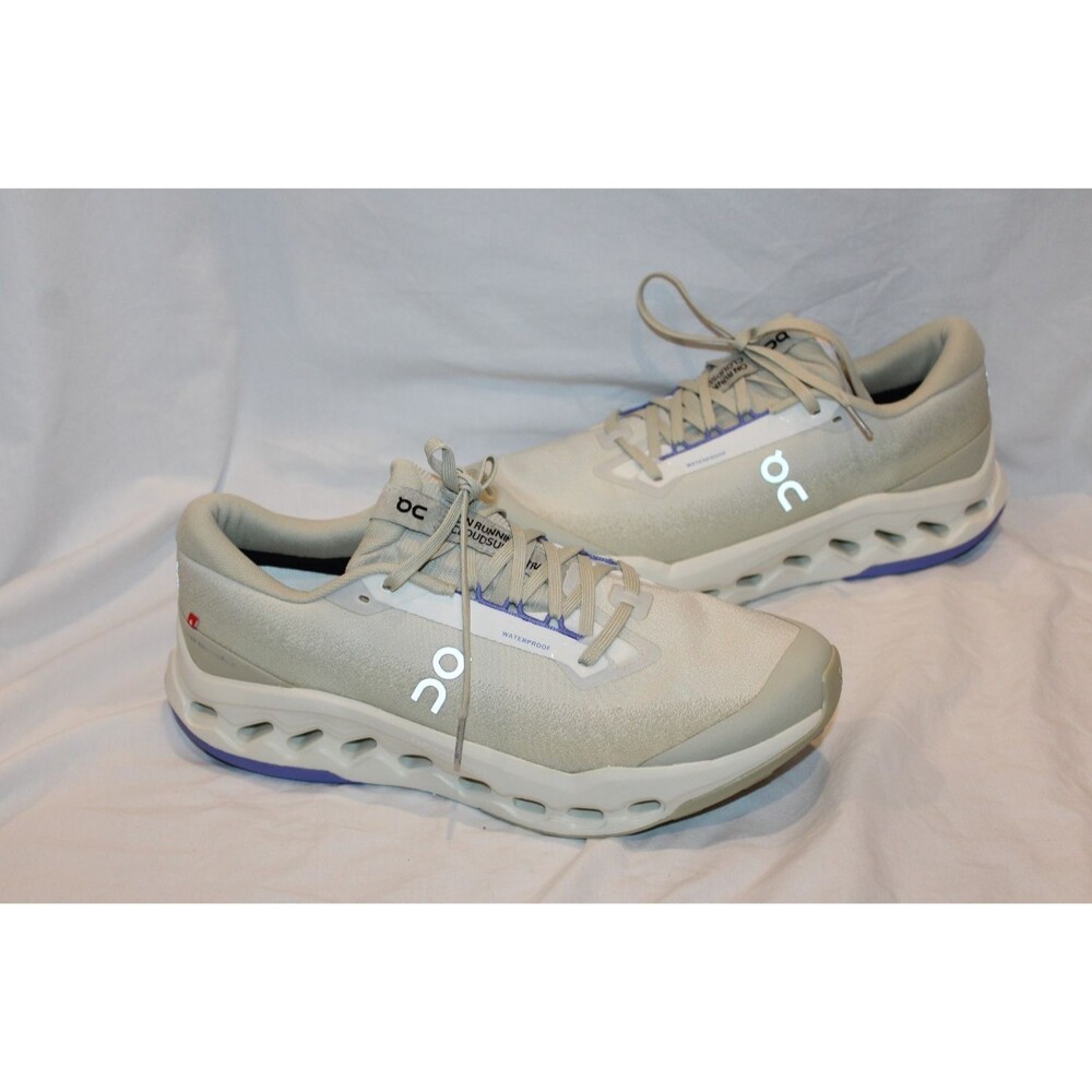 ON CLOUD WOMEN'S CLOUDSURFER TRAIL 2 WP ATHLETIC SNEAKERS 12 GHOST CHALK